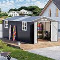 10x16 FT Metal Outdoor Shed Extra Large Waterproof Tools Storage House by WELYAS