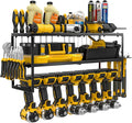 Power Tool Organizer-7 Drill Holder Wall Mount, Garage Organization Storage by masadi