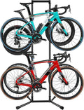 Stand Bike Storage Rack Garage Max 240lbs, Freestanding Gravity Indoor Bike by Hutigertech