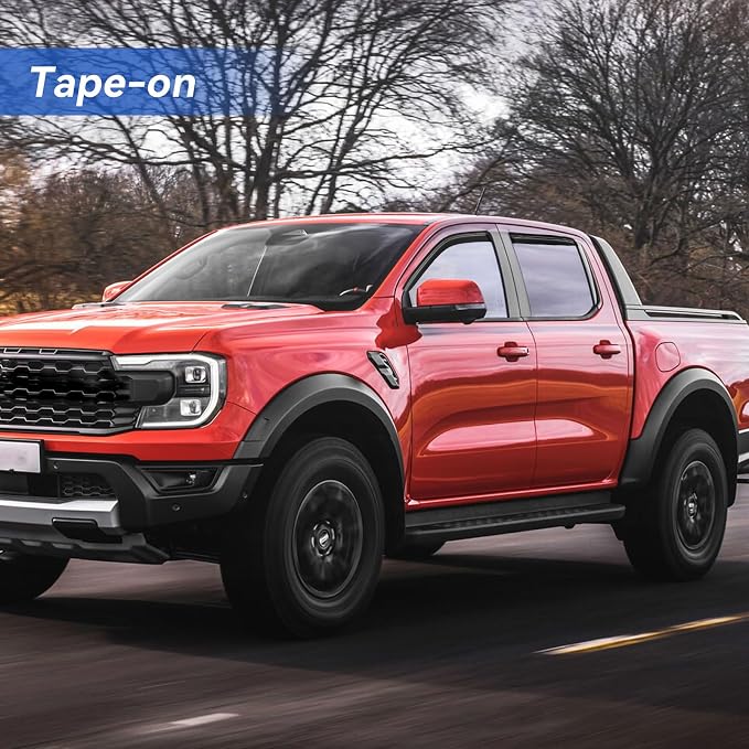 Window Visors Rain Guards for 2019 2020 2021 2022 2023 Ford Ranger Supercrew - Image 4
