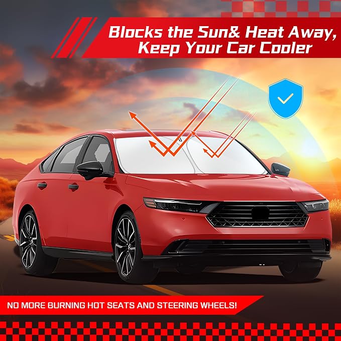 ARISMOTOR Windshield Sun Shade for Honda Accord Sedan 2018-2025, Custom Fit - Image 7