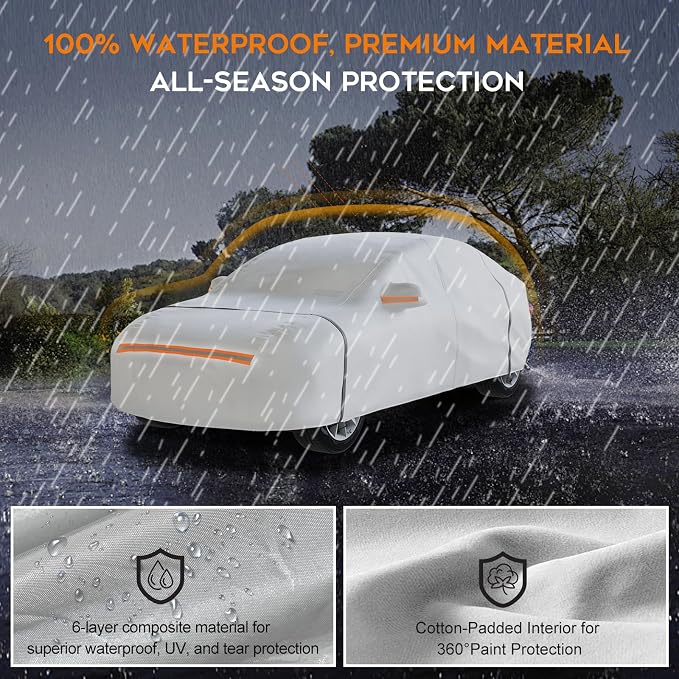 Waterproof Hatchback Car Cover: 6-Layer Protection from Rain, UV & Dust - Image 3