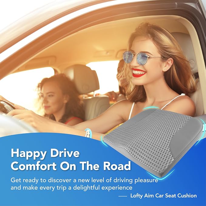 Car Seat Cushion, Comfortable Memory Foam Seat Pillow - Image 2