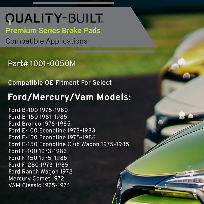 Premium Semi-Metallic Front Brake Pads Compatible - Image 3