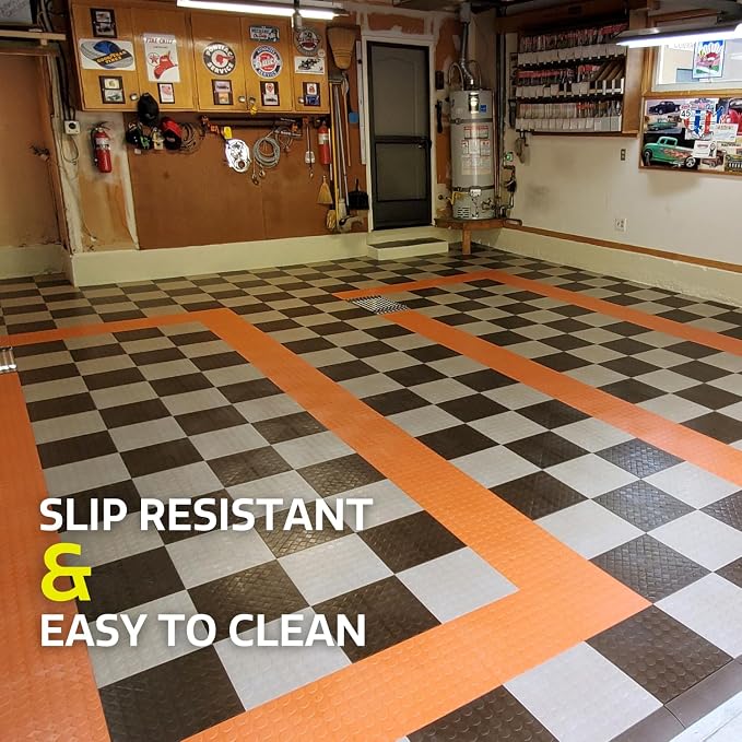 Big Floors RaceDeck CircleTrac, Interlocking Non-Slip Garage Flooring Tile - Image 4