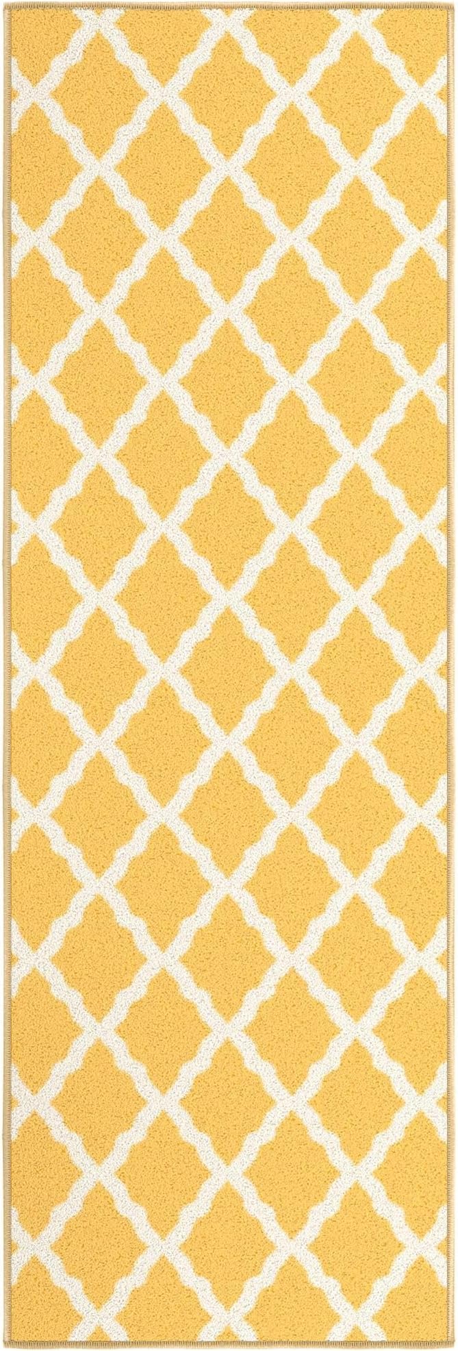Ottomanson Hallway Runner Rug 20" x 59" Non Slip Trellis Area Rugs Easy to - Image 6