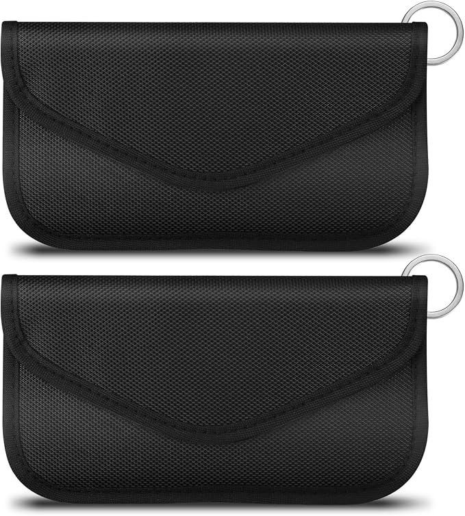 Faraday Bag 2 Pack of RFID Signal Blocking Bag Shielding Pouch Wallet and by levateeta