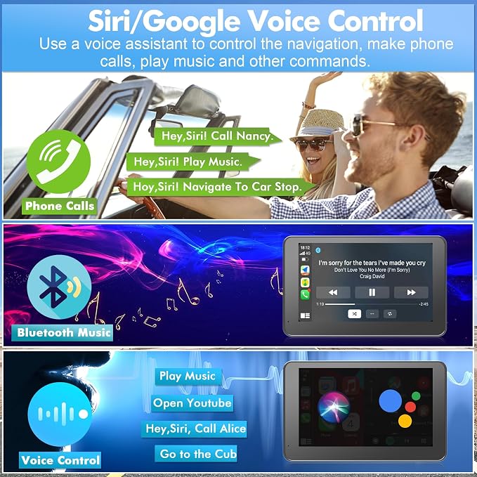 【Hieha】 2025 Wireless Portable Carplay and Android Auto, Carplay Screen - Image 5