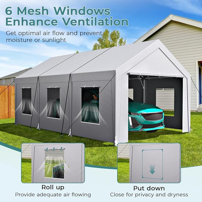 Carport 12x20 ft Heavy Duty, Car Port - Image 4
