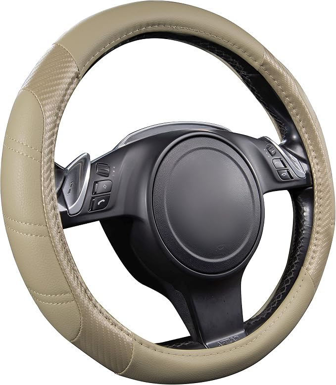 CAR PASS Line Rider Microfiber Leather Sporty Steering Wheel Cover Universal - Image 2
