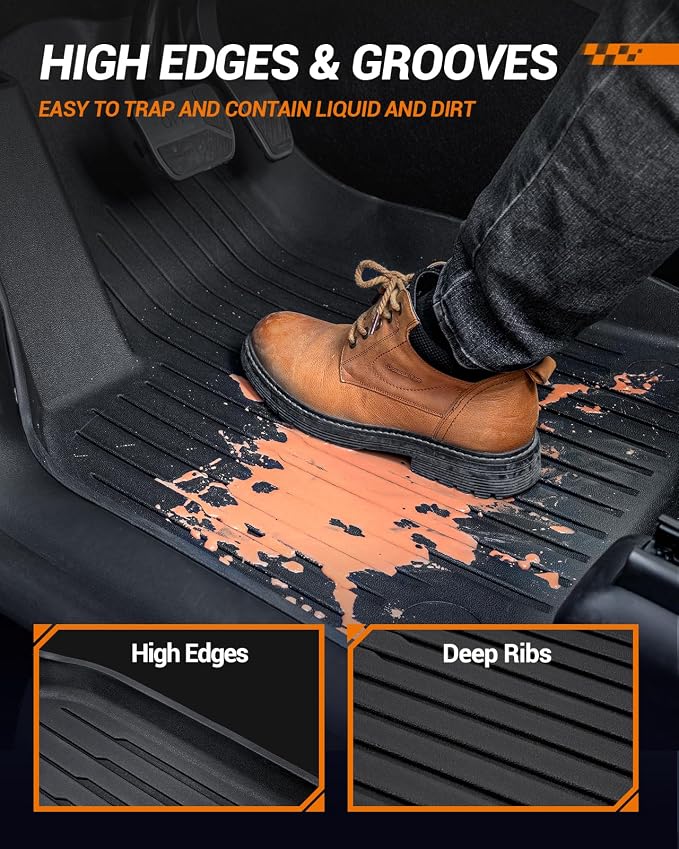 2024 2025 Tesla Model 3 Floor Mats All Weather Full Set Made by SEALIGHT- - Image 5