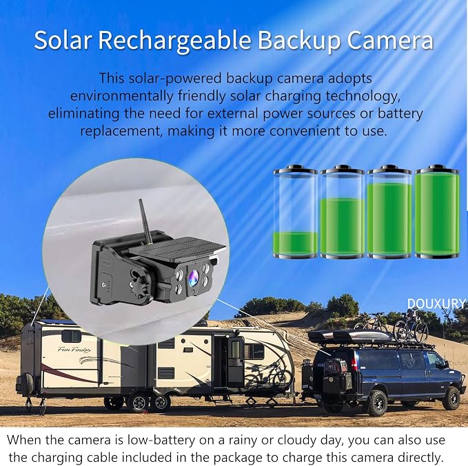 Wireless Backup Camera Solar Magnetic - Image 2