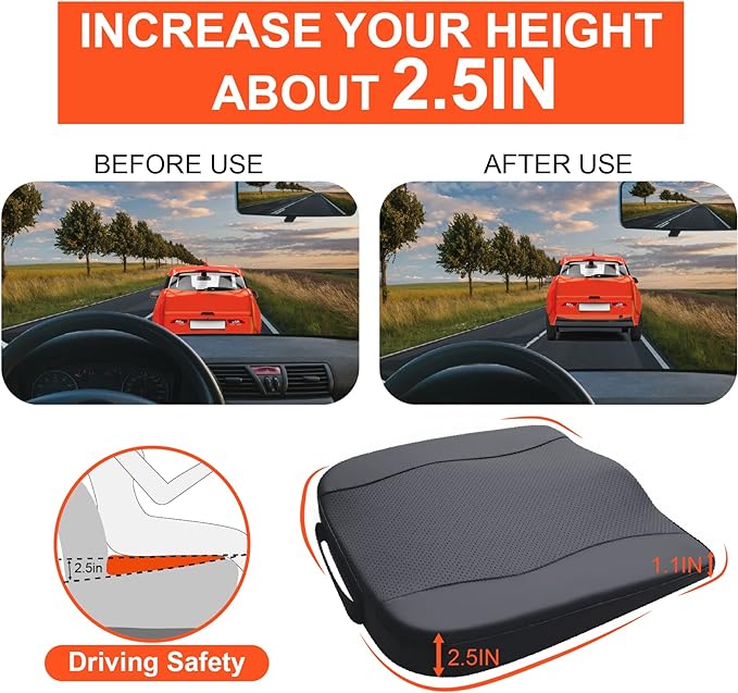 Car Seat Cushion, Comfort Memory Foam Car Cushions - Image 3