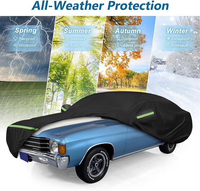 Waterproof Car Covers for Chevrolet Chevelle Malibu SS Sedan/Coupe 1964-1972 - Image 7