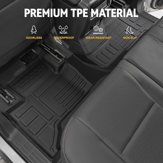Floor Mats Set for 2024 2025 Toyota Land Cruiser Prado 5 Seats, Full Coverage - Image 3