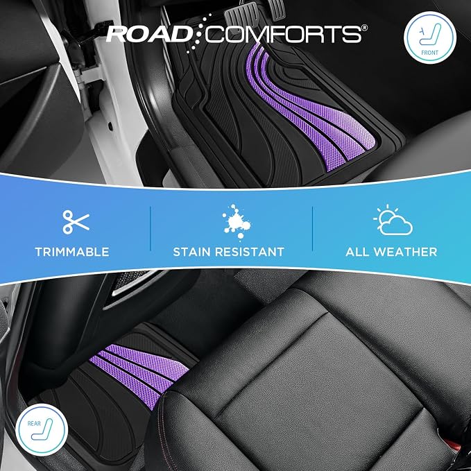 Road Comforts Car Floor Mats Full Set – Front & Rear Car Floor Mats - Image 8