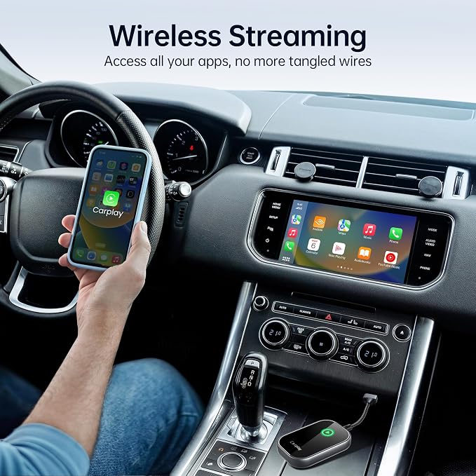 Wireless CarPlay Adapter, Converts Wired to Wireless CarPlay Dongle - Image 2
