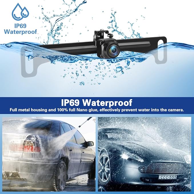 Kairiyard Backup Camera for Car, License Plate Back up Camera 170° Wide View - Image 6