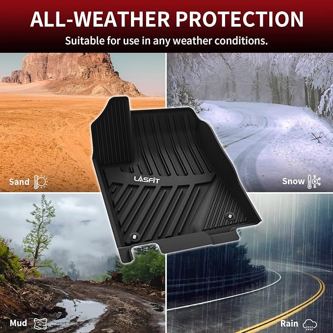LASFIT Floor Mats for Toyota Highlander 2014-2019 All Weather Custom Fit Floor - Image 7
