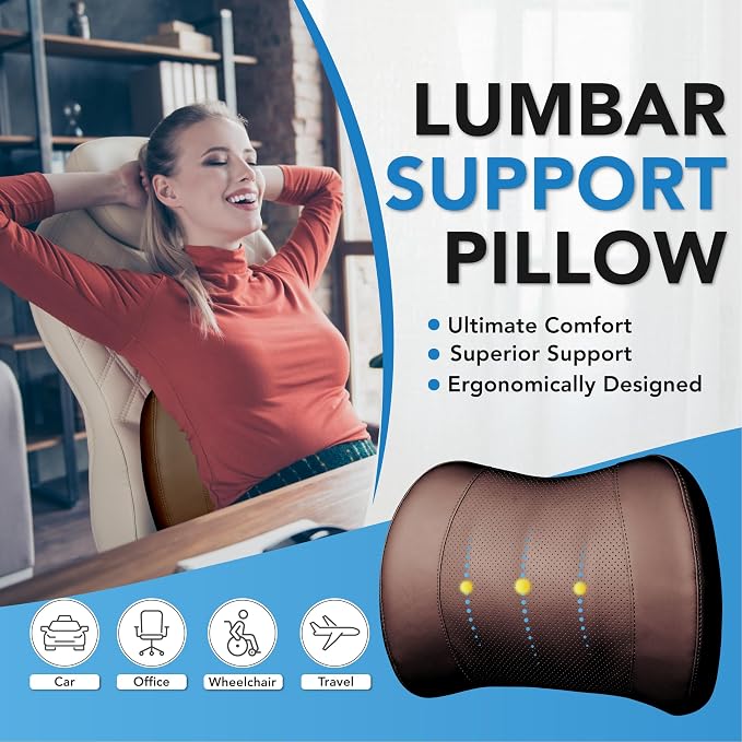 Lumbar Support Pillow for Car, Memory Foam Lumbar Pillow for Lower Back Pain - Image 2