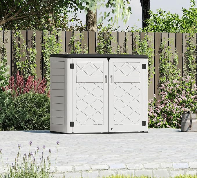 HOMSPARK Storage Shed Weather Resistance, Horizontal Storage Shed - Image 2