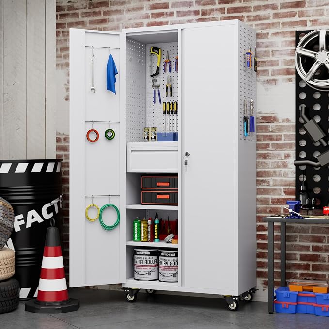 71" Metal Garage Storage Cabinet - Image 8