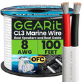 GEARit 8 Gauge Marine Wire, 8/2 AWG Marine Grade Tinned Copper Oxygen Free by GEARit