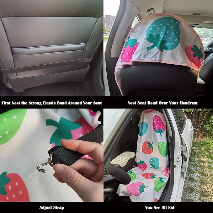 Car Seat Cover Protector Front Seats, - Image 4
