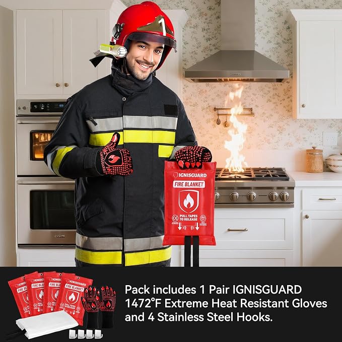 Emergency Fire Blanket for Home and Kitchen, Fiberglass Fire Blankets Emergency - Image 2