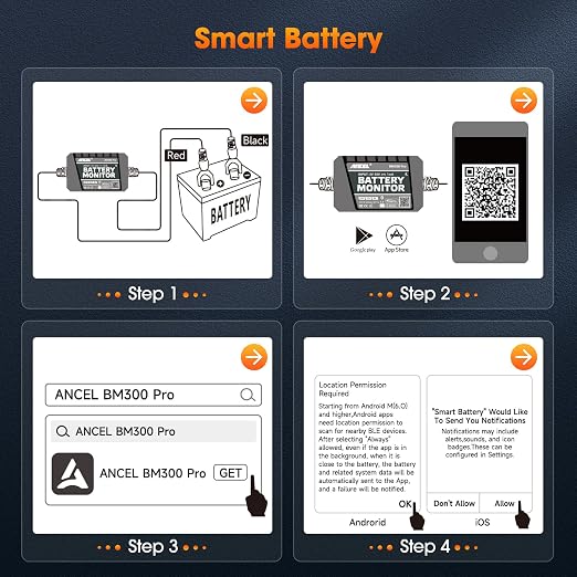 ANCEL BM300 Pro 6V 12V 24V Battery Monitor - Image 8