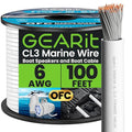 GEARit 6 Gauge Marine Electrical Primary Wire, 6 AWG Marine Grade Tinned Copper by GEARit