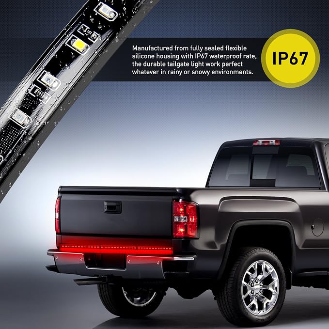 Nilight 48”/49” LED Tailgate Light Strip 90 LED Red/White - Image 6