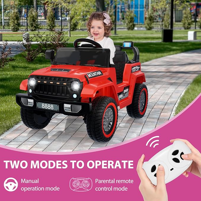 12V Kids Ride On Truck Car, Battery Powered Electric Vehicles - Image 2