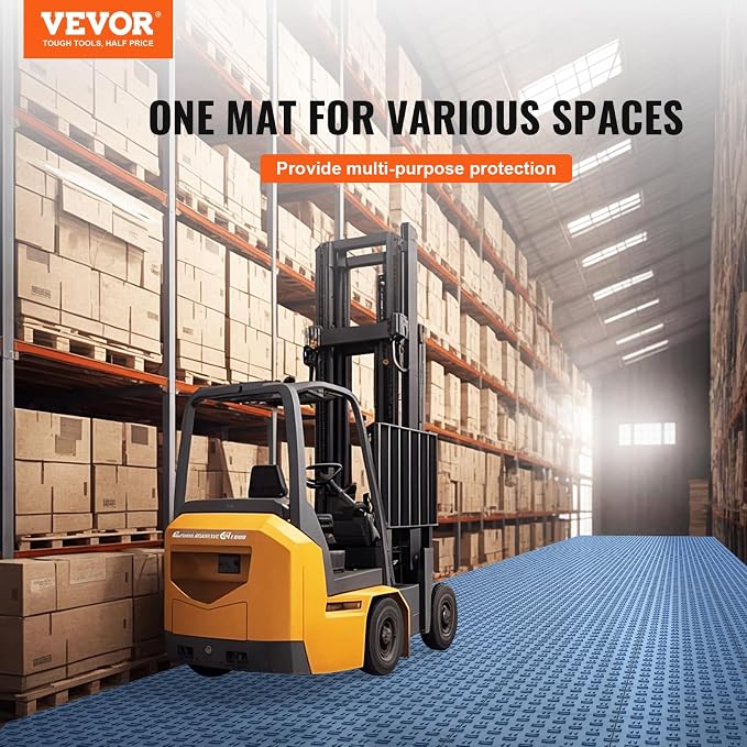 VEVOR Interlocking Garage Floor Covering Tiles, 50 Pack, Non-Slip Double-Sided - Image 2