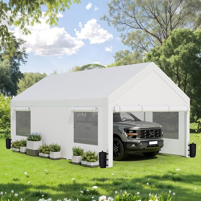 JAMFLY 12x20 ft Heavy Duty Carport by JAMFLY