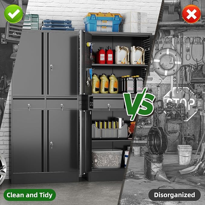 71" Metal Garage Storage Cabinet - Image 5