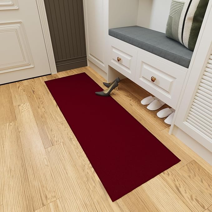 Ottomanson Hallway Runner Rug 20" x 59" Non Slip Solid Area Rugs Easy to Clean - Image 10