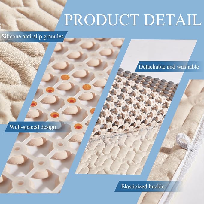 HOMREST Cooling Seat Cushion for Back Pain 17x17 Ceramic Bead Massage Seat Pad - Image 7