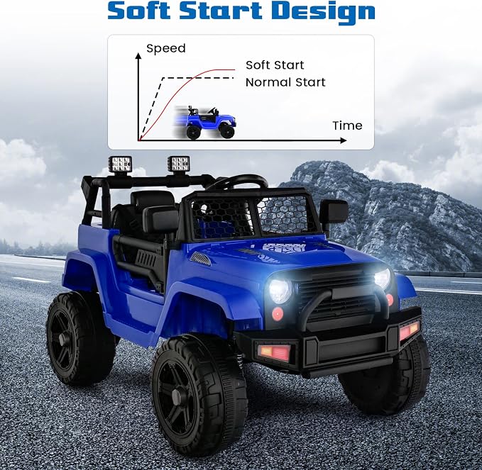 OLAKIDS Kids Ride On Truck, 12V Electric Vehicle Car - Image 7