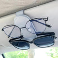 KIWEN Sunglasses Holder for Car Visor, Magnetic Leather Sunglass Eyeglass by KIWENDirect