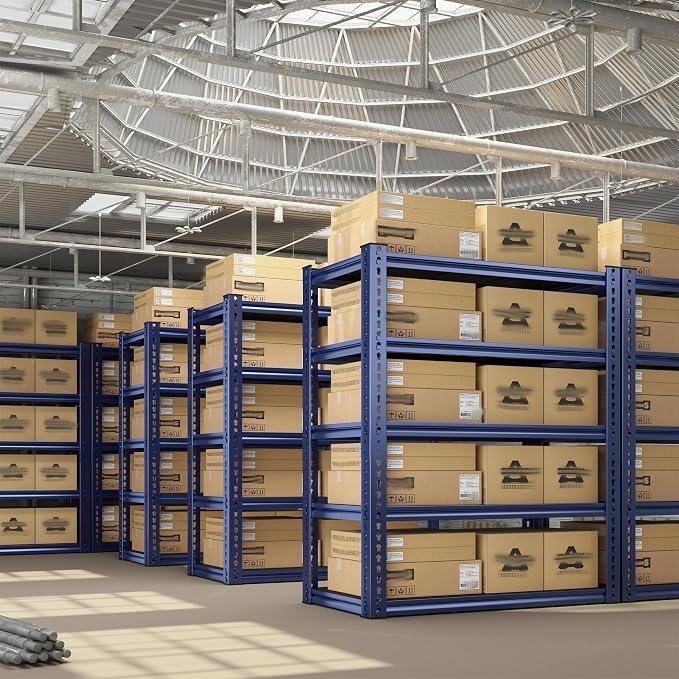 REIBII Garage Shelving 72" H Storage Shelves Sturdy Metal Shelves Heavy Duty 5 - Image 6
