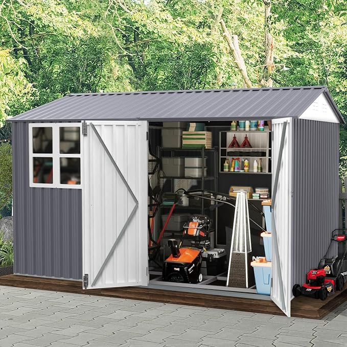 8x10 FT Outdoor Storage Shed, Metal Garden Shed by BNSPLY