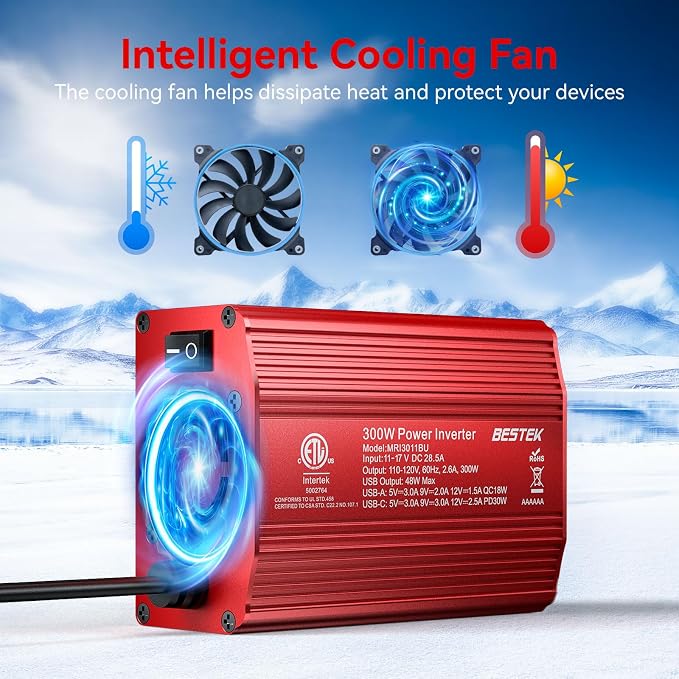 BESTEK 300W Car Power Inverter - Image 6