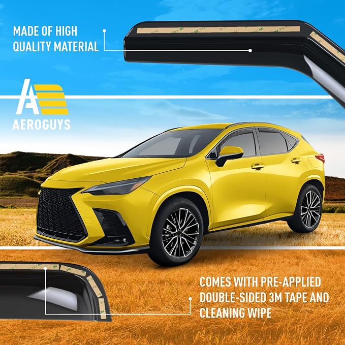 Extra Durable Window Deflectors in-Channel Window Visors Rain Guards Fit - Image 6