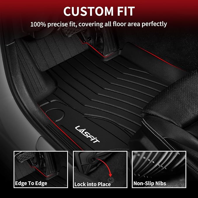 LASFIT Floor Mats for Mercedes Benz C Class 2021 2020 2015-2019 C300 / C350 / - Image 2