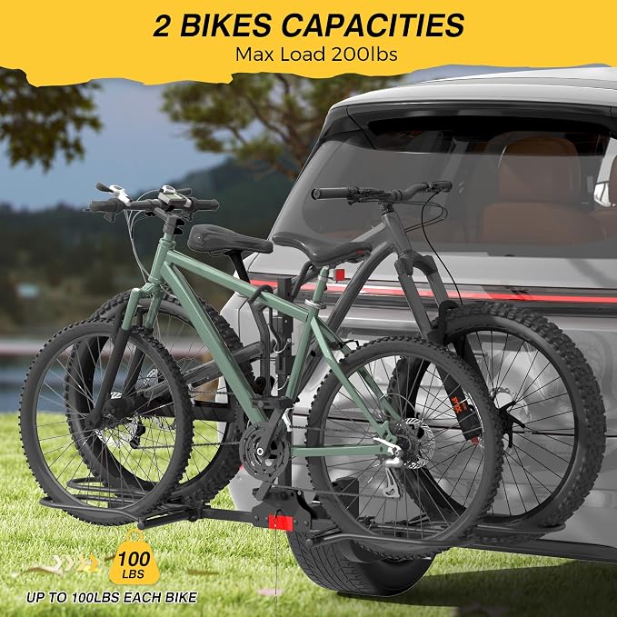 Hitch Bike Rack, Wobble Free Smart Tilting Folding Bicycle Car Racks - Image 7
