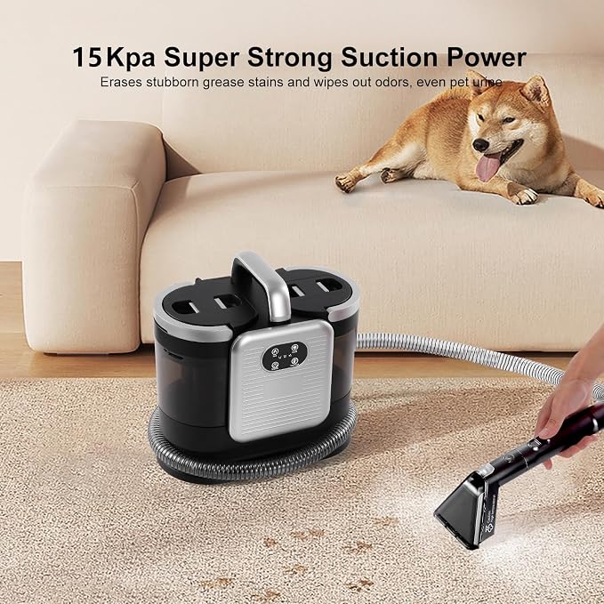 Upholstery Steam Cleaner for Couch & Furniture – 1650W 15KPa Powerful Suction - Image 3