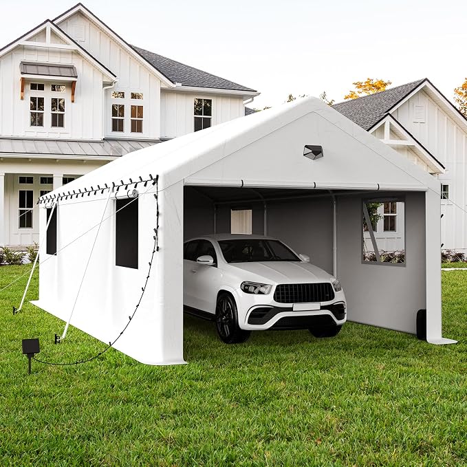 13x25 Carport, Heavy Duty Carport Canopy Garage by BENASS