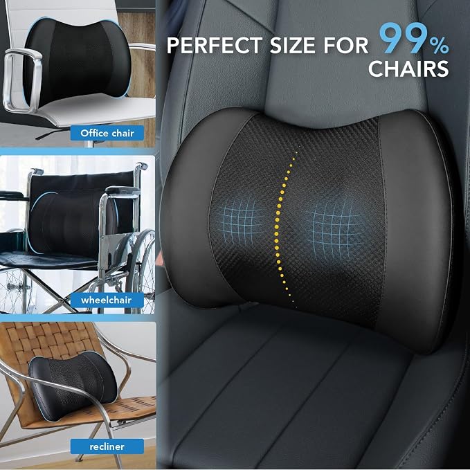 Lumbar Support Pillow for Car, Memory Foam Lumbar Pillow for Lower Back Pain - Image 8