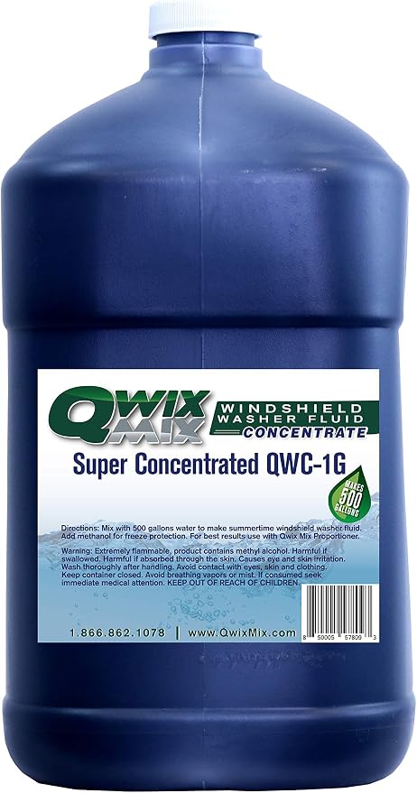 Windshield Washer Fluid Concentrate, 1 Gallon Makes 500 Gallons by Qwix+Mix